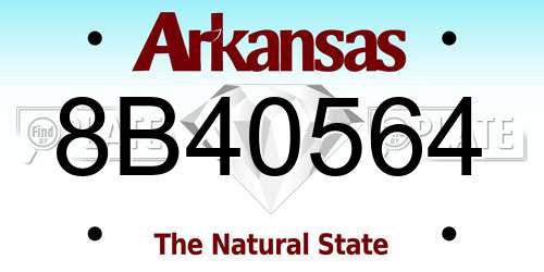 8B40564 Arkansas License Plate