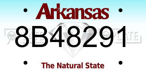 8B48291 Arkansas License Plate