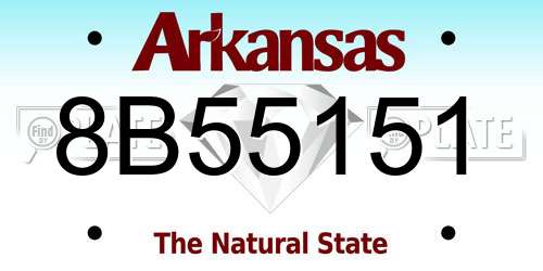 8B55151 Arkansas License Plate