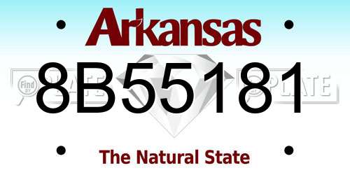 8B55181 Arkansas License Plate