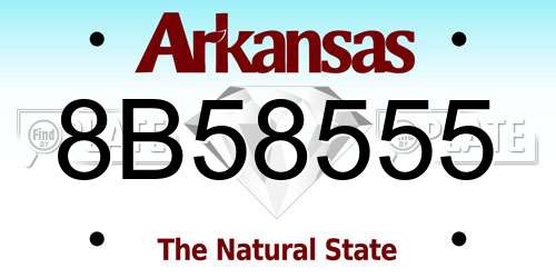 8B58555 Arkansas License Plate