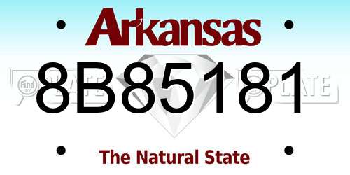 8B85181 Arkansas License Plate