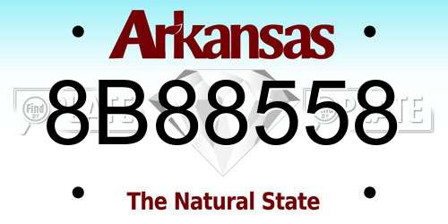 8B88558 Arkansas License Plate