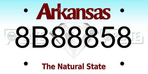 8B88858 Arkansas License Plate