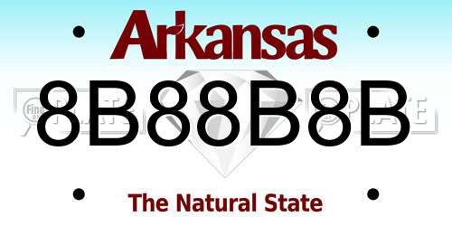 8B88B8B Arkansas License Plate