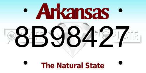 8B98427 Arkansas License Plate