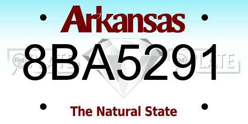 8BA5291 Arkansas License Plate