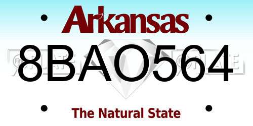 8BAO564 Arkansas License Plate
