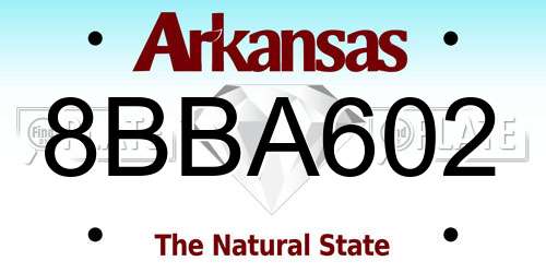 8BBA602 Arkansas License Plate