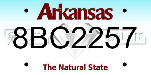 8BC2257 Arkansas License Plate