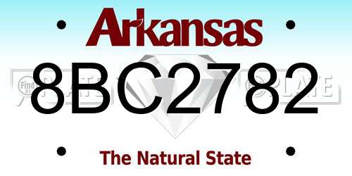 8BC2782 Arkansas License Plate
