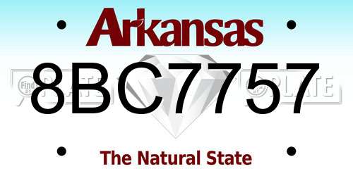 8BC7757 Arkansas License Plate