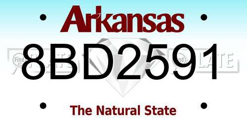 8BD2591 Arkansas License Plate