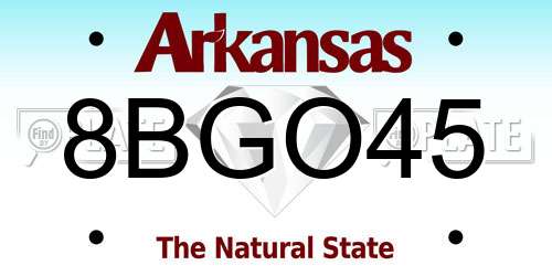 8BGO45 Arkansas License Plate