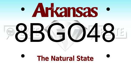 8BGO48 Arkansas License Plate