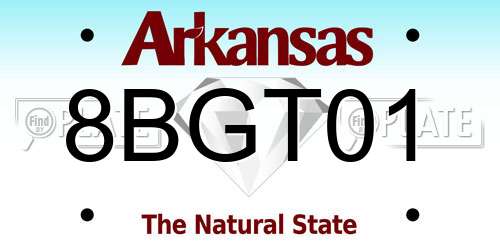 8BGT01 Arkansas License Plate