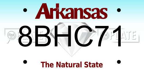 8BHC71 Arkansas License Plate