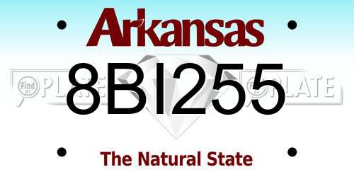 8BI255 Arkansas License Plate