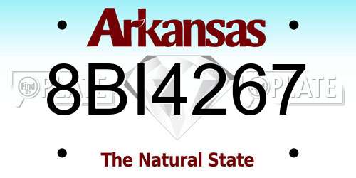 8BI4267 Arkansas License Plate
