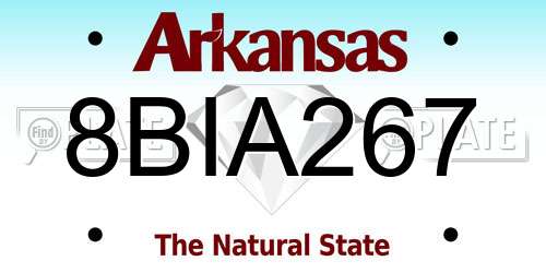 8BIA267 Arkansas License Plate