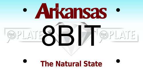 8BIT Arkansas License Plate
