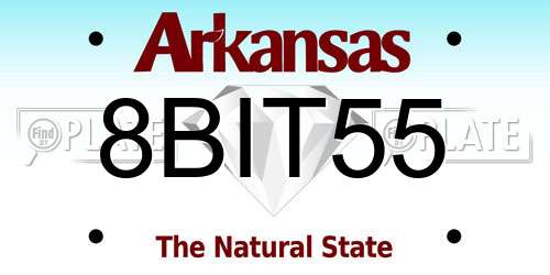 8BIT55 Arkansas License Plate