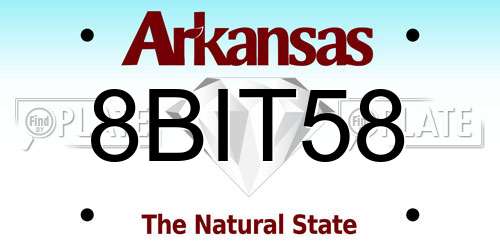 8BIT58 Arkansas License Plate