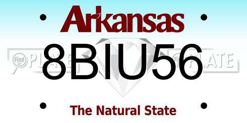 8BIU56 Arkansas License Plate