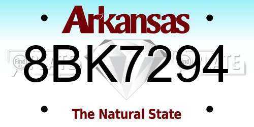 8BK7294 Arkansas License Plate