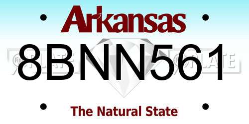 8BNN561 Arkansas License Plate