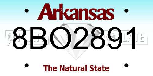 8BO2891 Arkansas License Plate