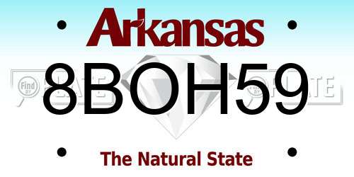 8BOH59 Arkansas License Plate