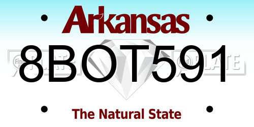 8BOT591 Arkansas License Plate