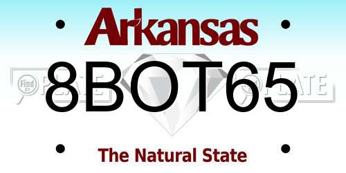 8BOT65 Arkansas License Plate