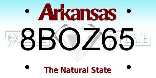 8BOZ65 Arkansas License Plate