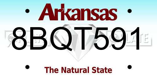 8BQT591 Arkansas License Plate
