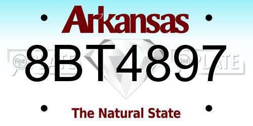 8BT4897 Arkansas License Plate