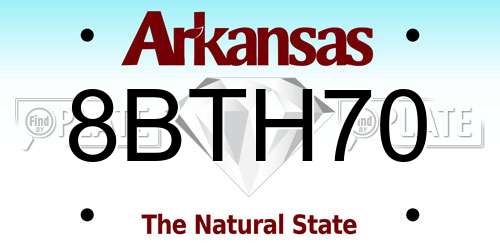 8BTH70 Arkansas License Plate