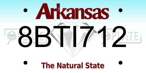 8BTI712 Arkansas License Plate