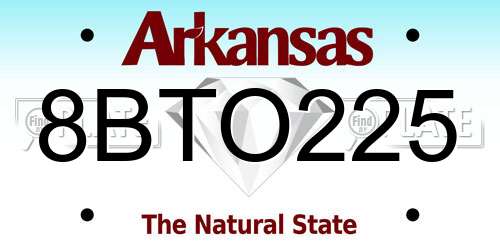 8BTO225 Arkansas License Plate