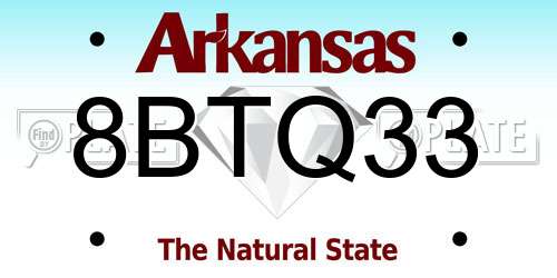 8BTQ33 Arkansas License Plate