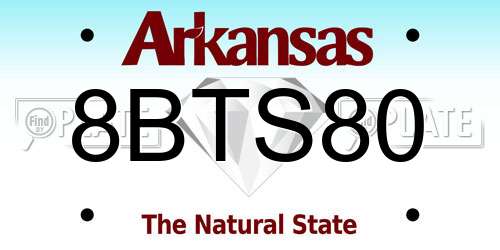 8BTS80 Arkansas License Plate