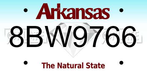 8BW9766 Arkansas License Plate