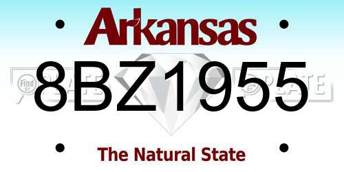 8BZ1955 Arkansas License Plate