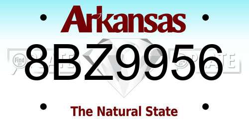 8BZ9956 Arkansas License Plate