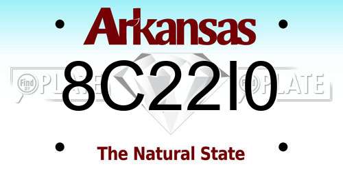 8C22I0 Arkansas License Plate