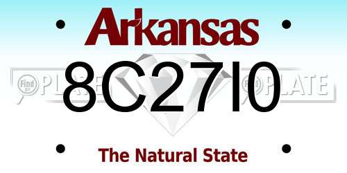 8C27I0 Arkansas License Plate