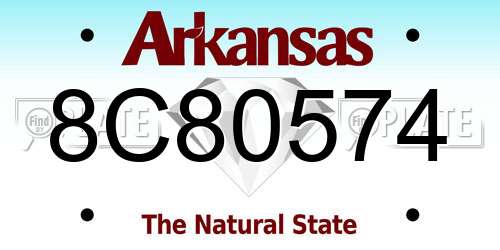8C80574 Arkansas License Plate