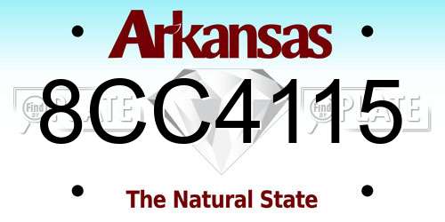 8CC4115 Arkansas License Plate
