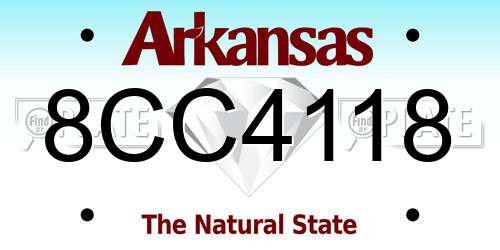 8CC4118 Arkansas License Plate